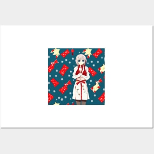 Anime Christmas Girl and Candy&amp;#39;s Patterns! Exclusive Posters and Art